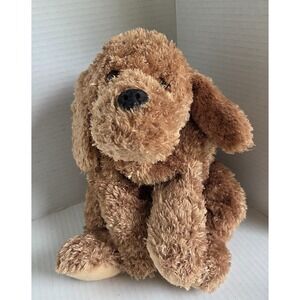 Princess Soft Toys Brown Plush Puppy Dog Floppy Shaggy missing Bow 15" 2003